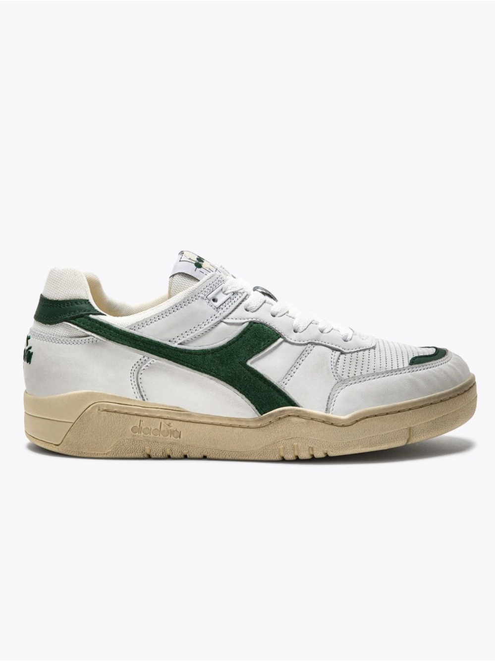 Diadora Men’s B.560 Used Lace Up Sneakers 7.5
